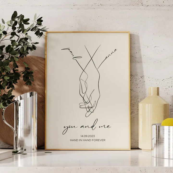 Personalized Holding Hands Frame