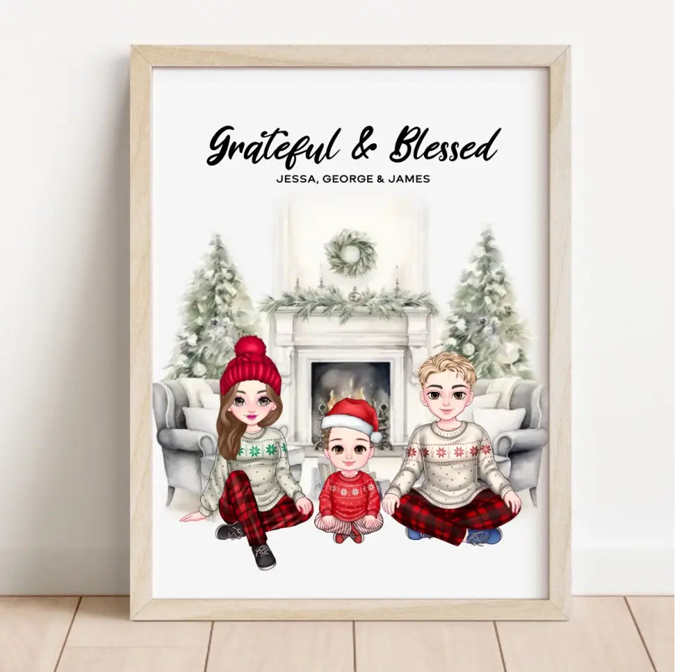 Personalized Christmas Family Frame