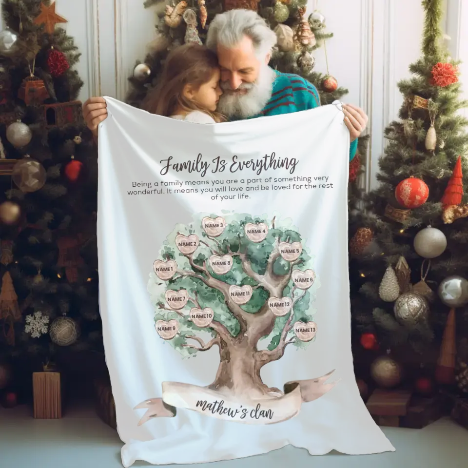 Personalized Family Tree Blanket