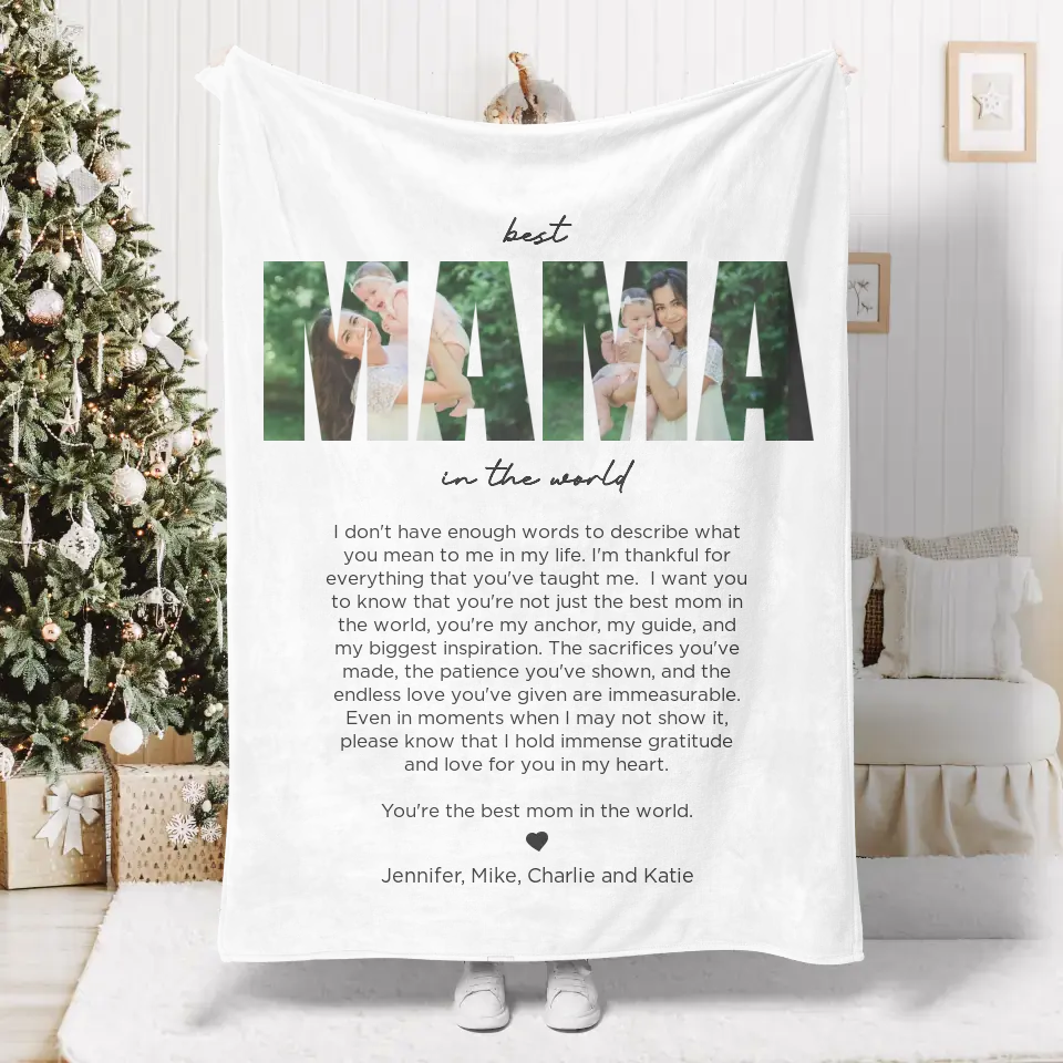 Best Mama Personalized Blanket