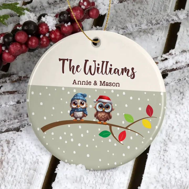 Family "Owl" Personalized Ornament