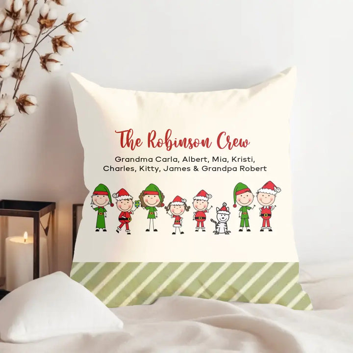 Cute "Sticky Figures" Personalized Pillow