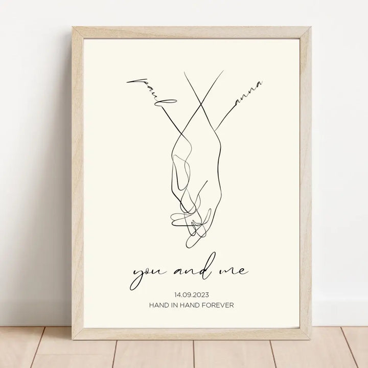 Personalized Holding Hands Frame