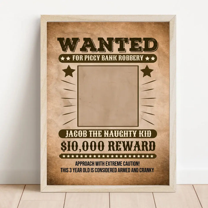 Framed Poster "Wanted"