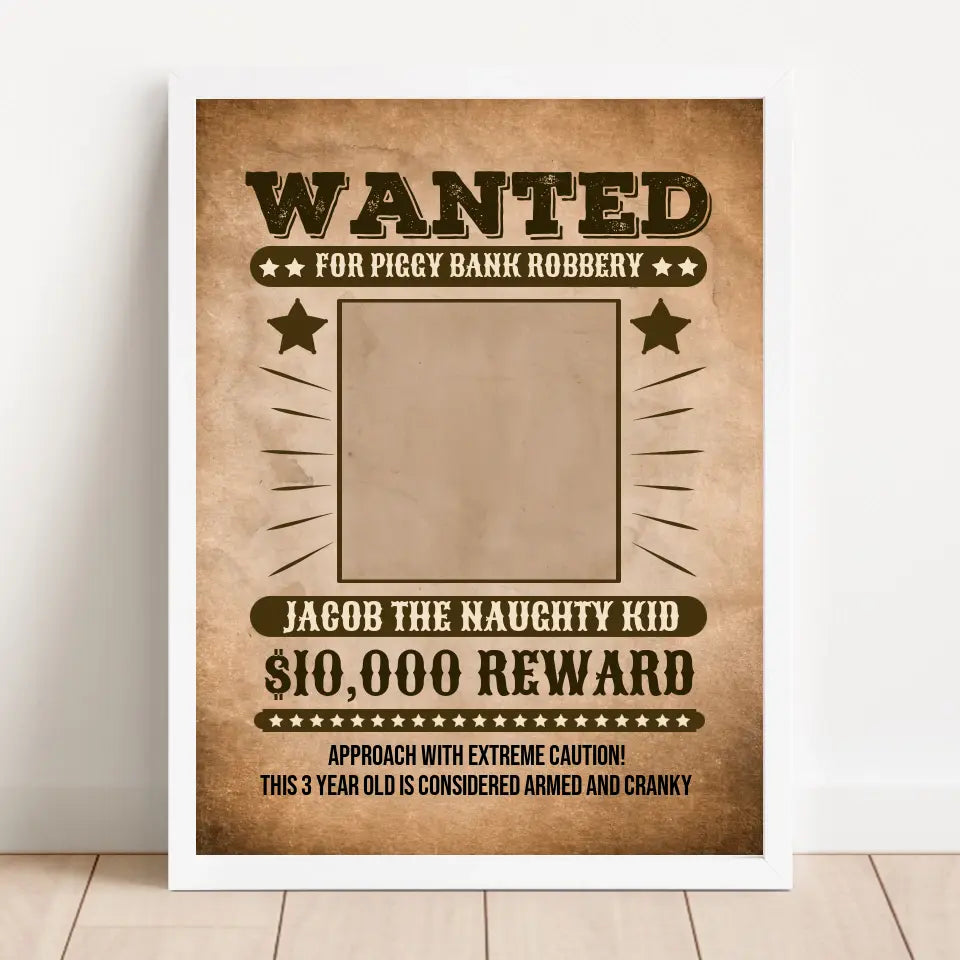 Framed Poster "Wanted"