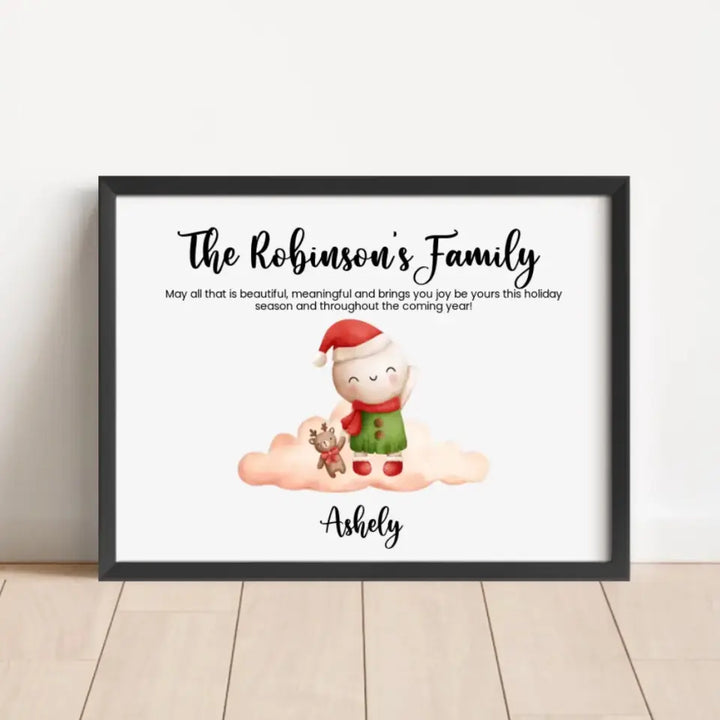 Personalized Snowman Family Frame