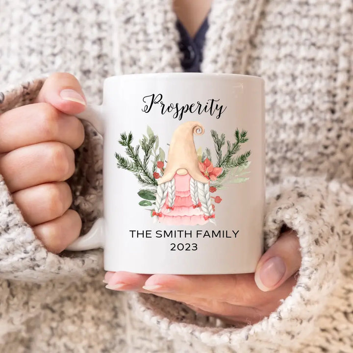 Personalized Christmas Gnome Mug