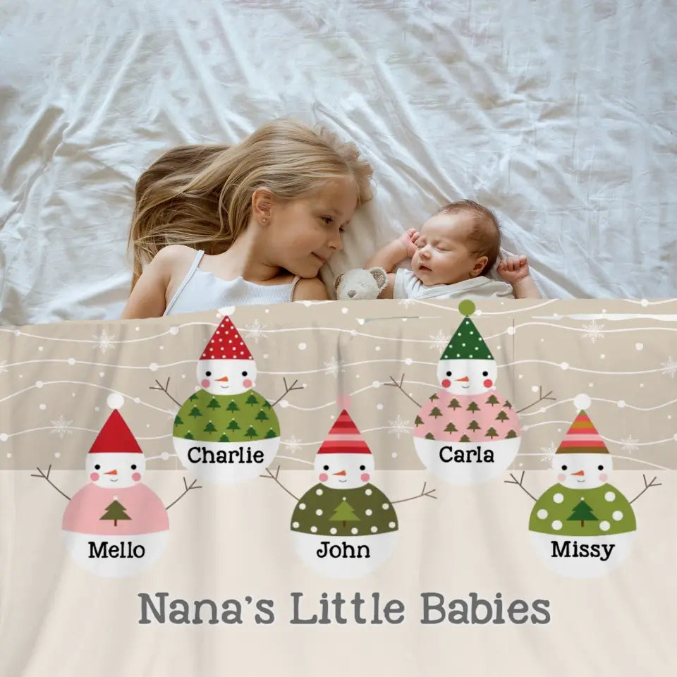 Personalized Snowman Blanket