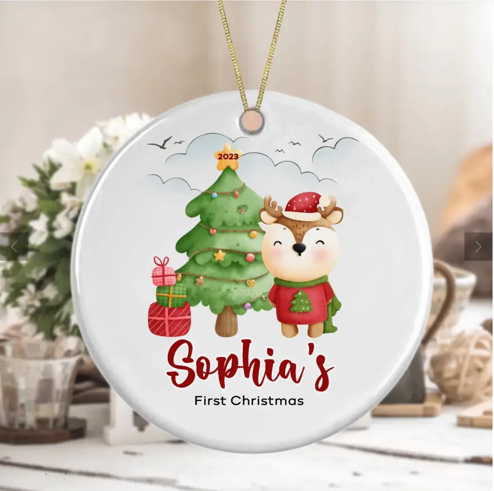 "First Christmas" Personalized Ornament