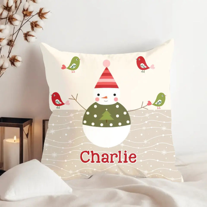 Christmas Snowman Pillows For Grandkids