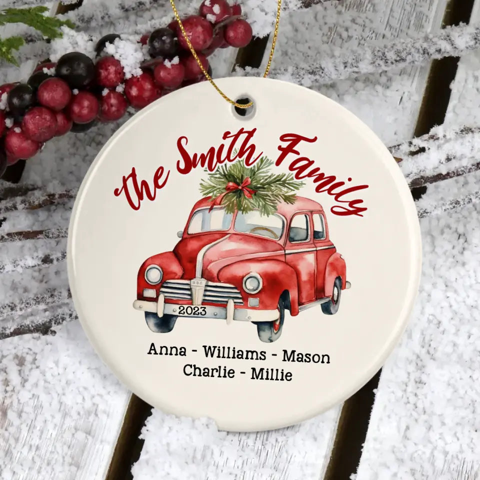 Personalized Family Christmas Ornament with Names