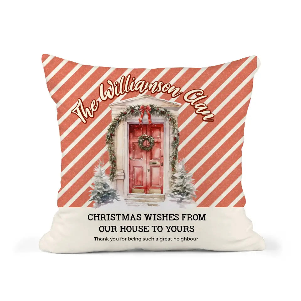 Personalized Christmas Pillows For Friends & Neighbours