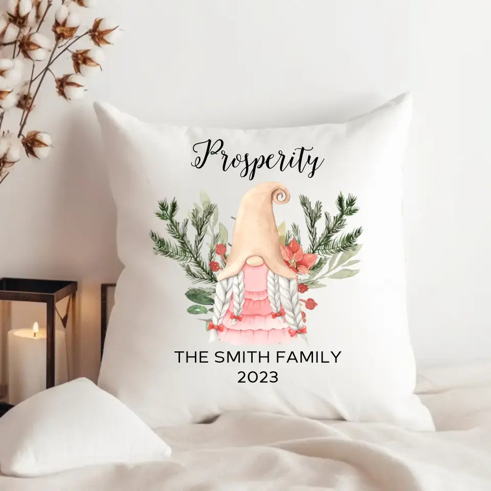 Personalized Christmas Gnome Pillow