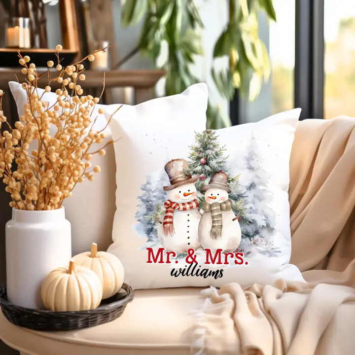 Personalized Mr & Mrs Christmas Pillows