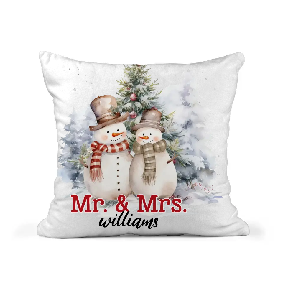 Personalized Mr & Mrs Christmas Pillows