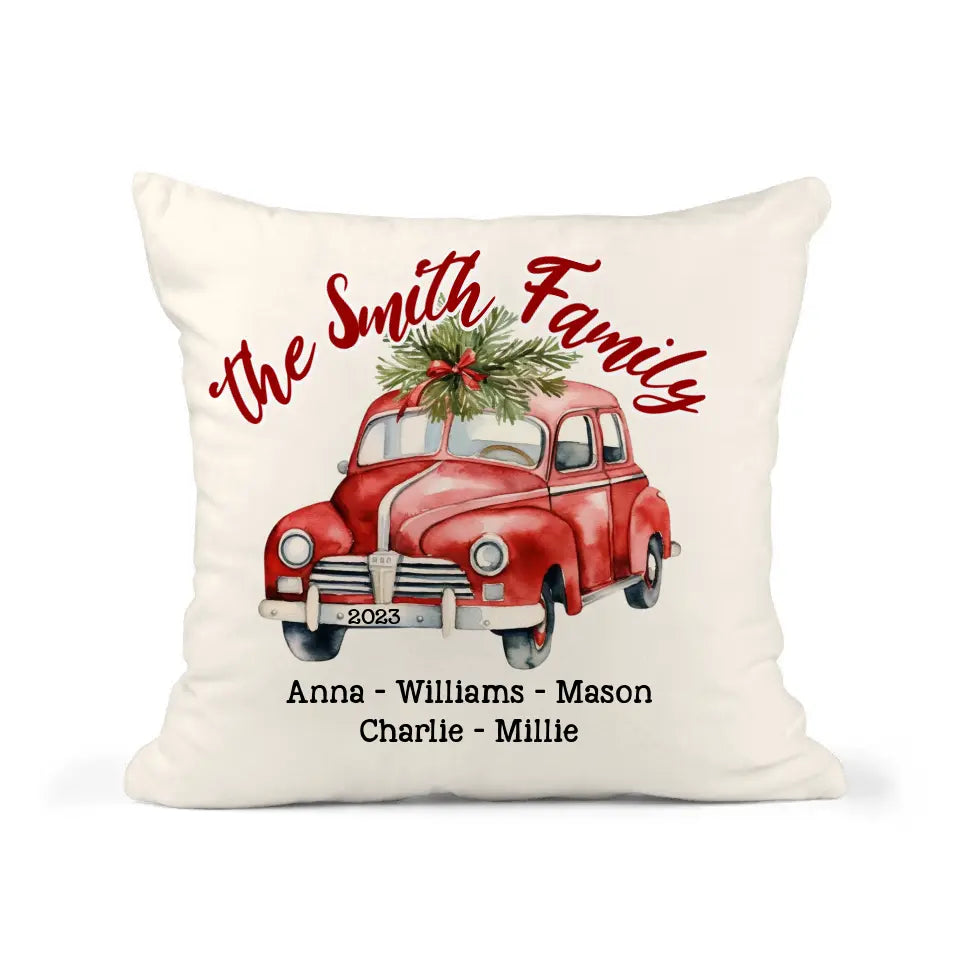 Personalized Family Christmas Pillow with Names