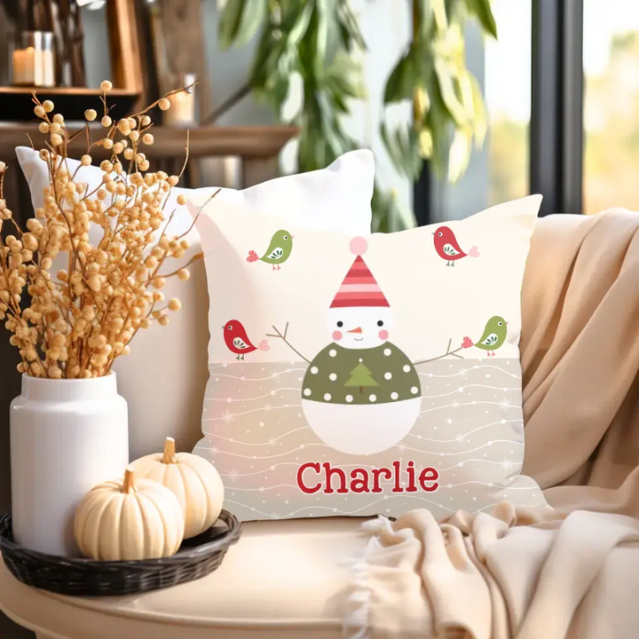 Christmas Snowman Pillows For Grandkids