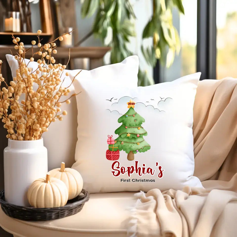 "Ginger Christmas" Personalized Pillow