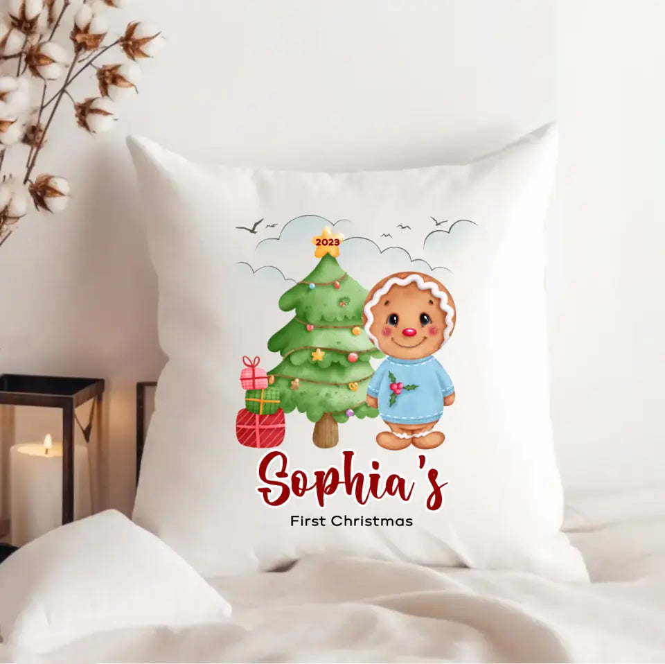 "Ginger Christmas" Personalized Pillow