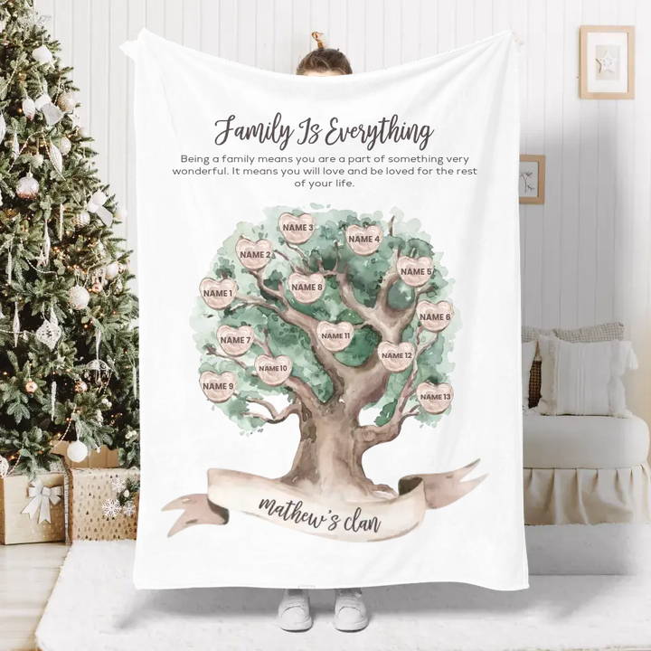 Personalized Family Tree Blanket