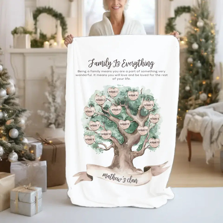 Personalized Family Tree Blanket