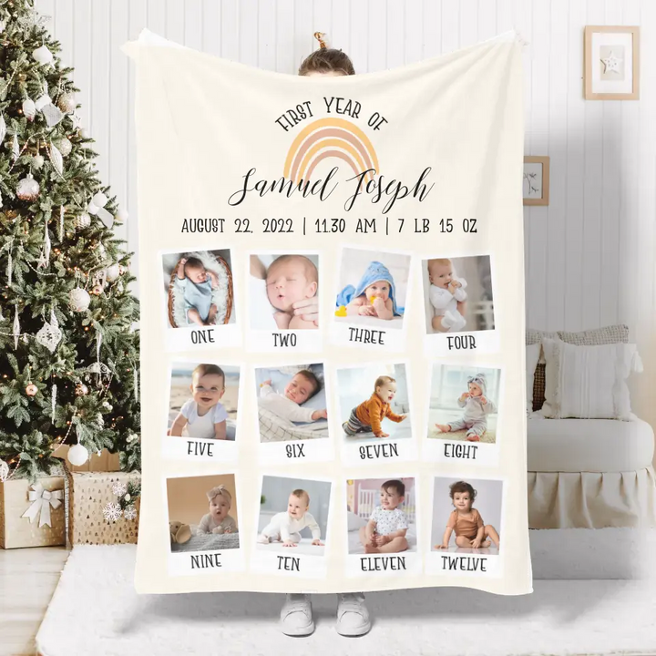 Personalized 1st Year Blanket