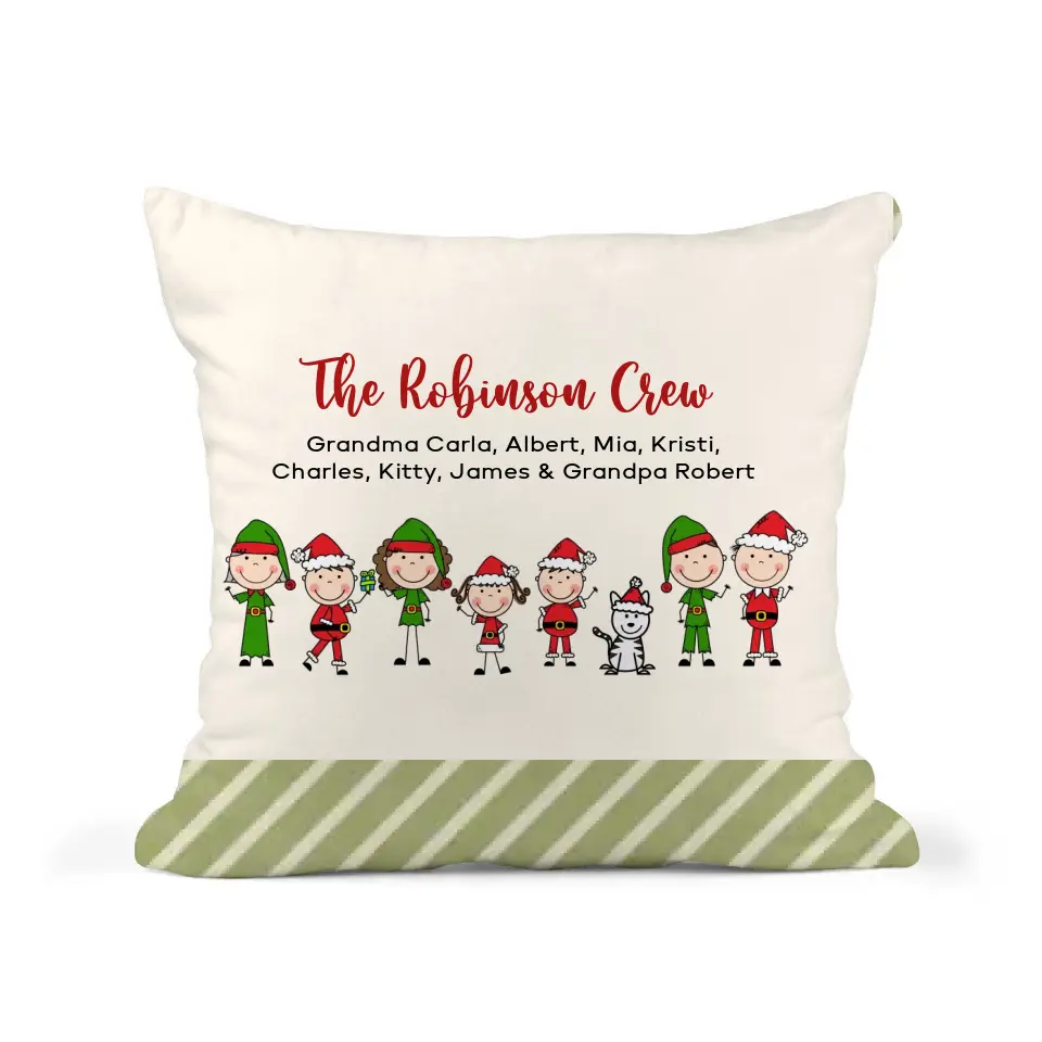 Cute "Sticky Figures" Personalized Pillow