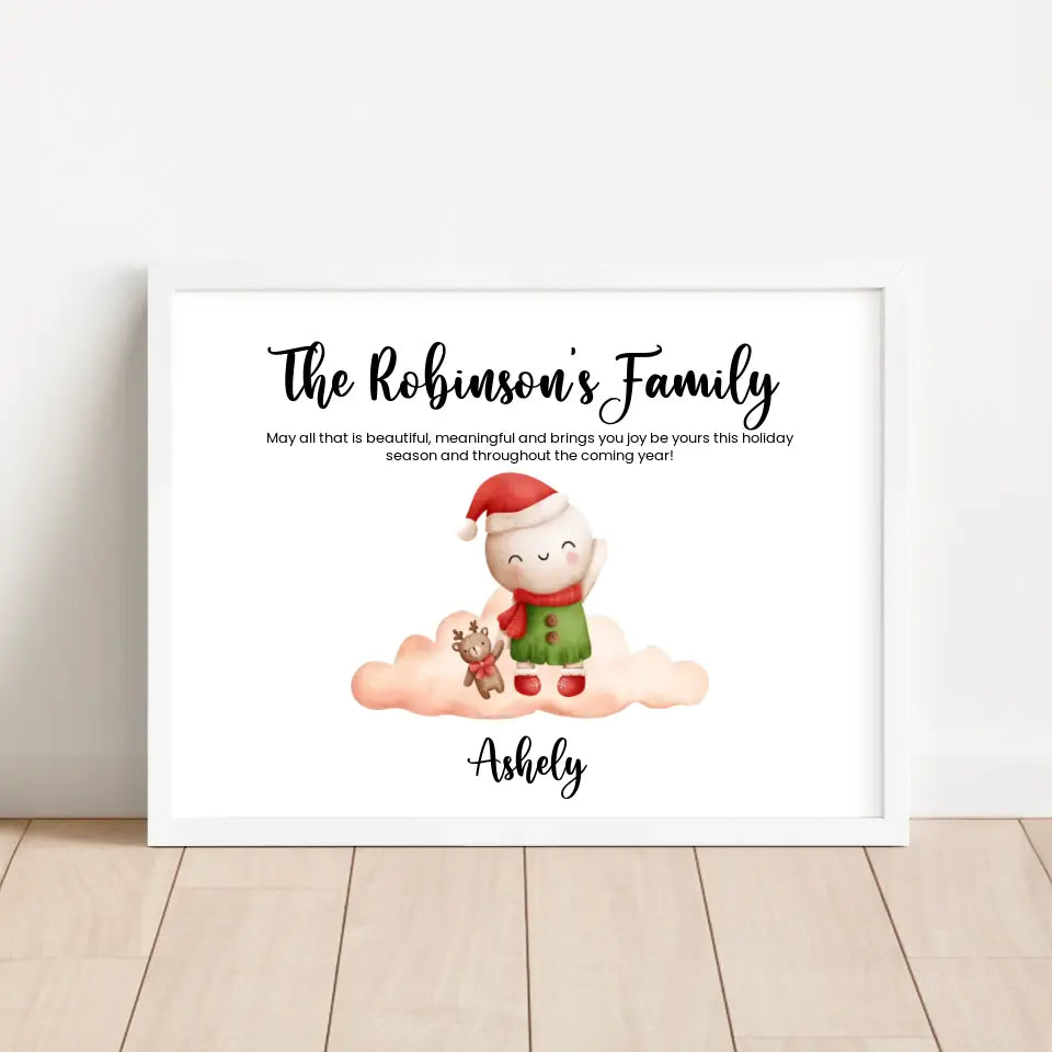 Personalized Snowman Family Frame