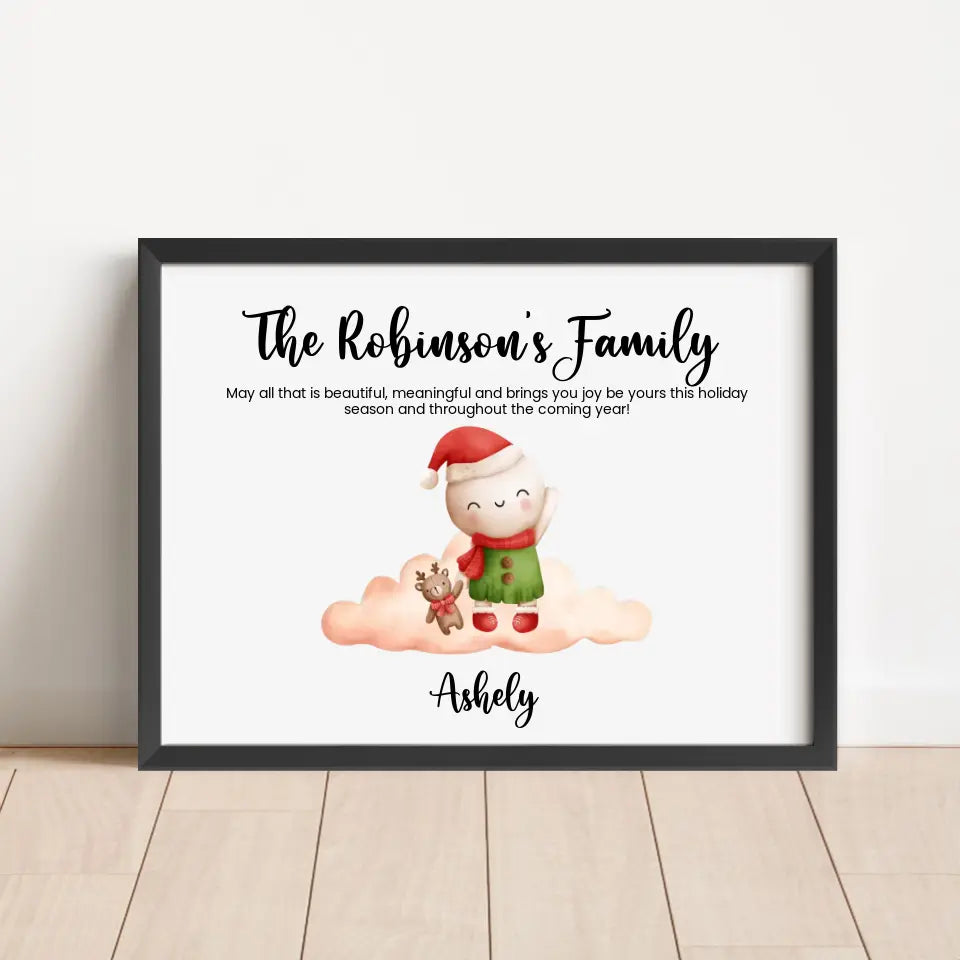 Personalized Snowman Family Frame