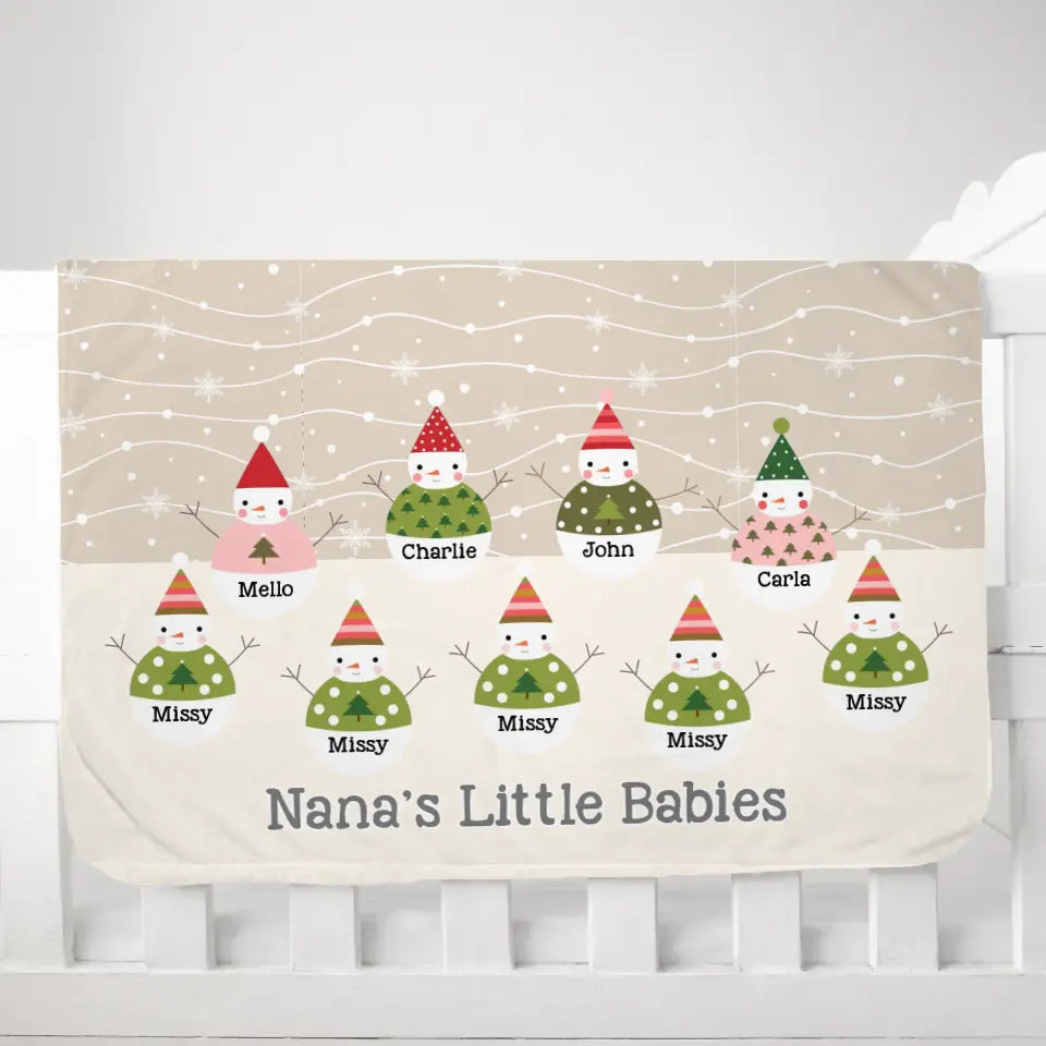 Personalized Snowman Blanket