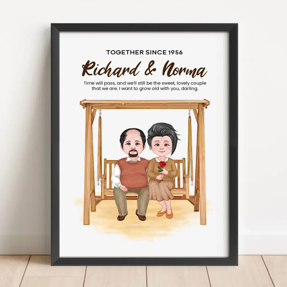 Personalized "Growing Old Together" Frame