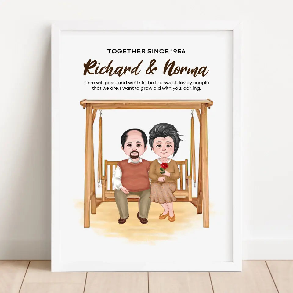 Personalized "Growing Old Together" Frame