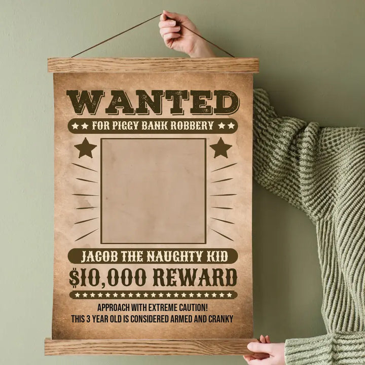 Personalized "Wanted" Poster for Naughty Kid